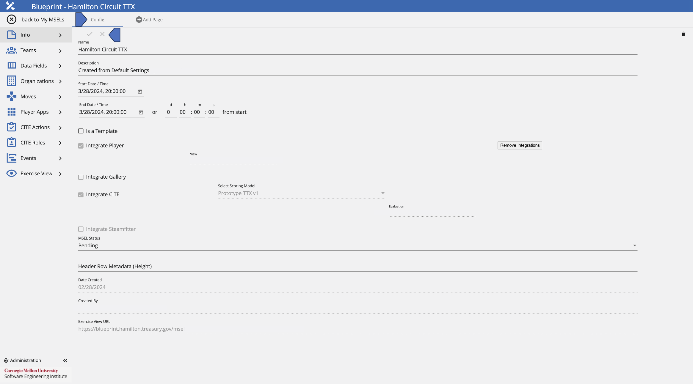 Blueprint Info Tab OE