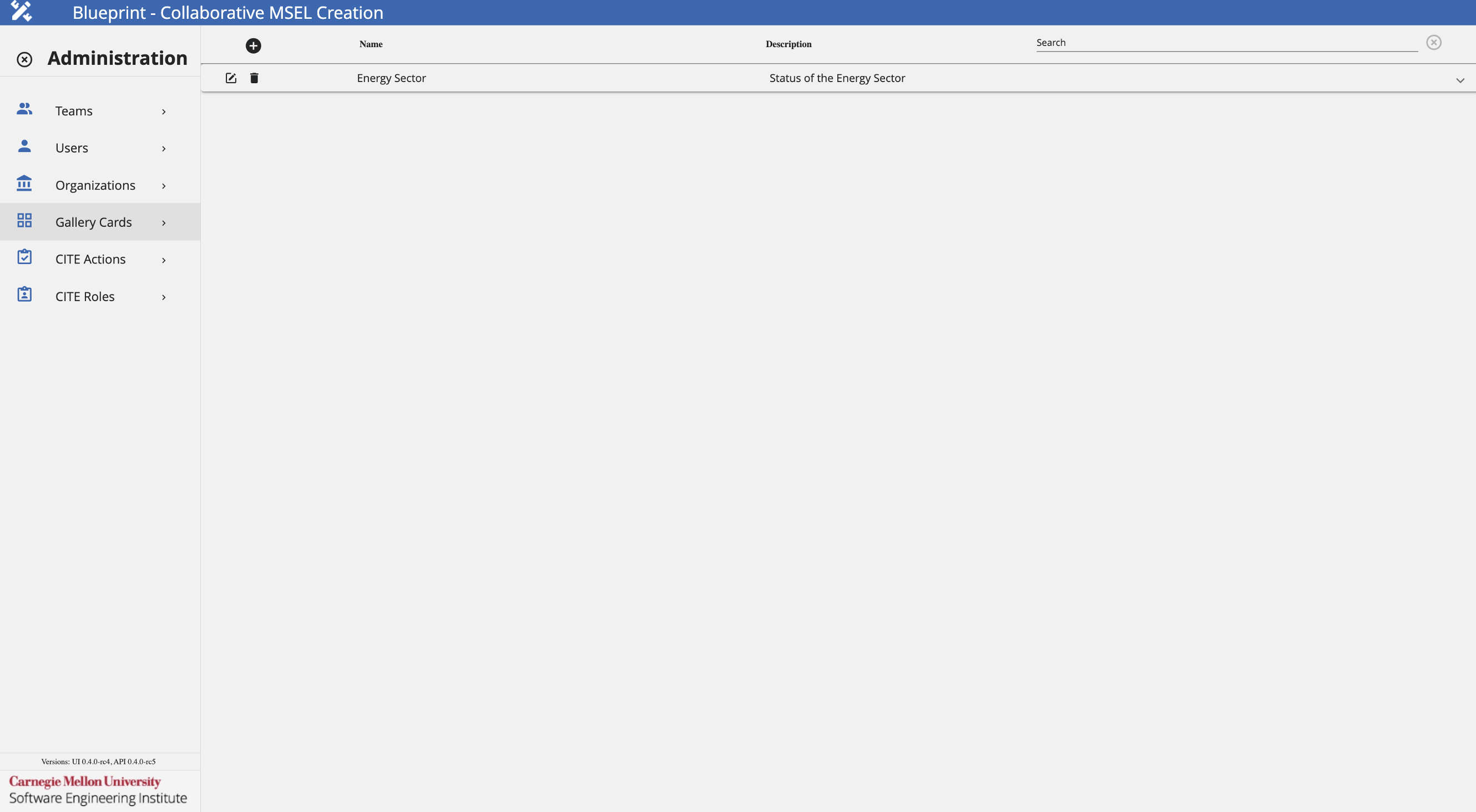 Blueprint Cards Admin OE