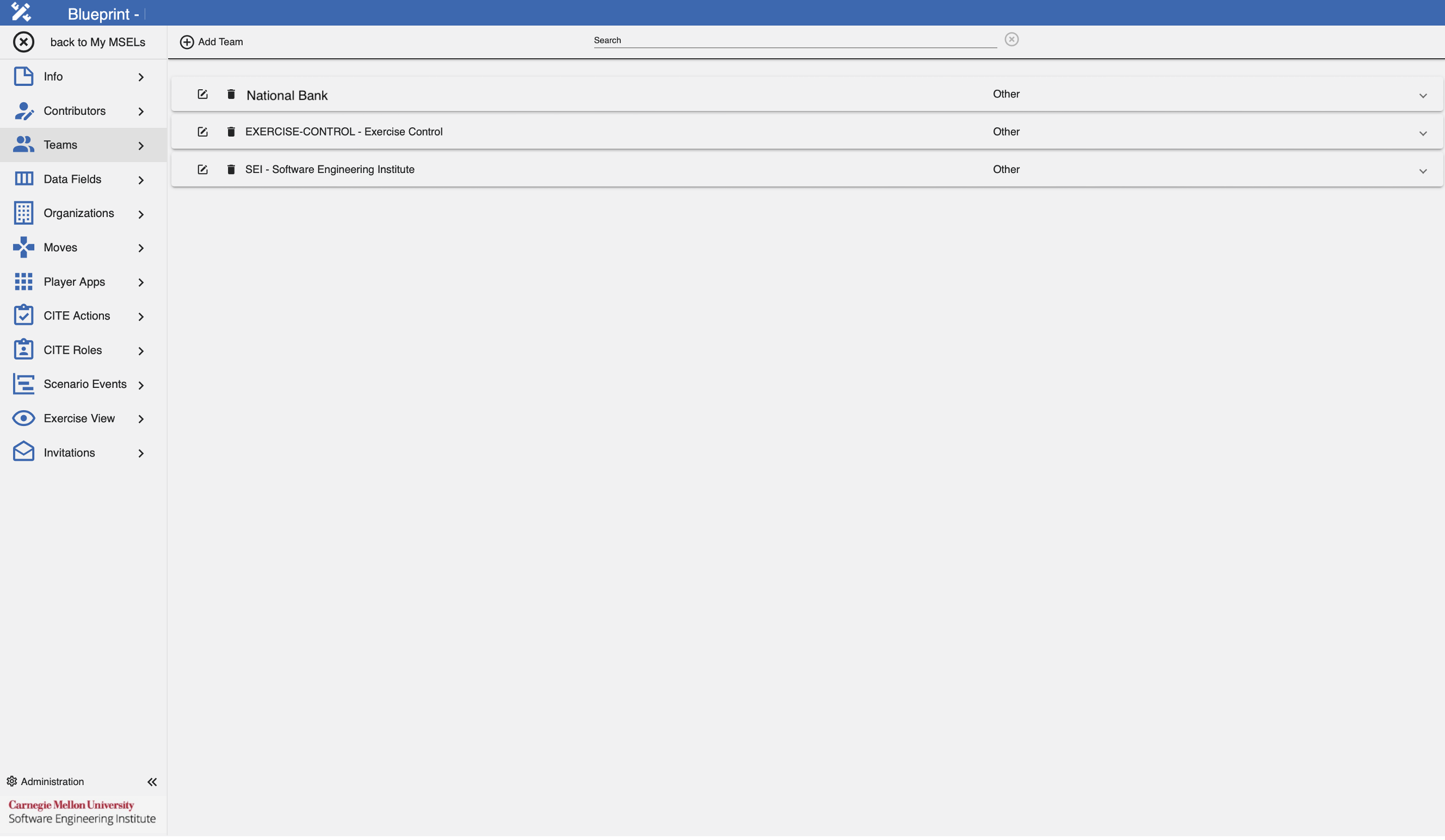 Blueprint Teams Tab OE