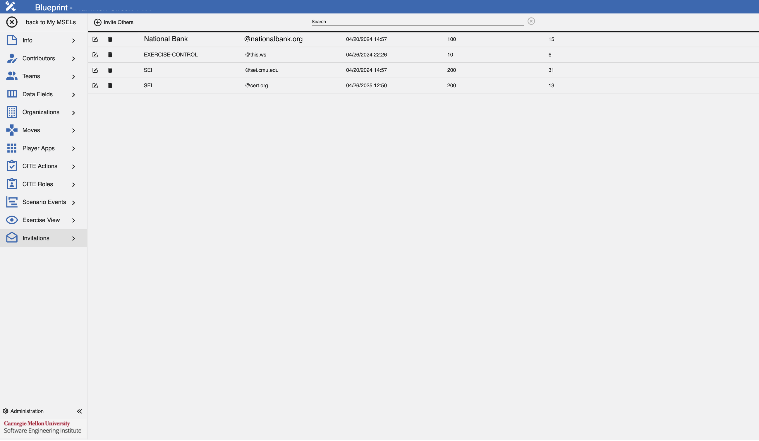 Blueprint Invitations OE