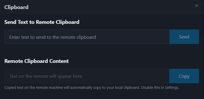 vm console clipboard