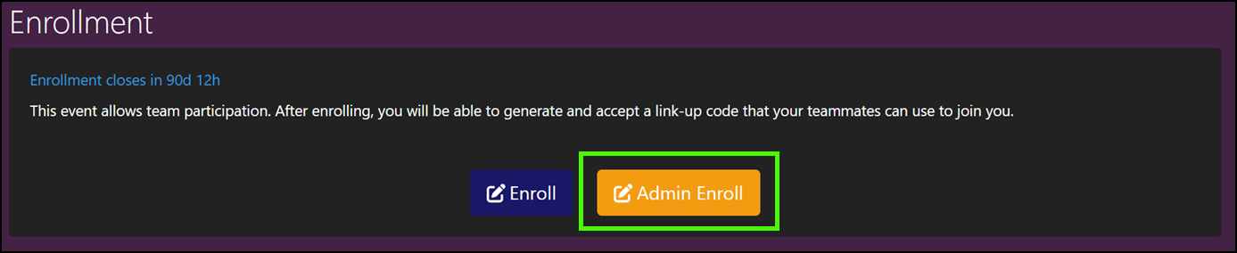 enroll vs. admin enroll